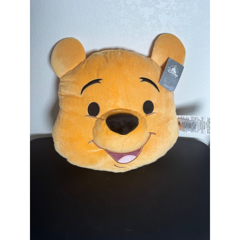 Disney Winnie the Pooh Plush Pillow Large Yellow Character Head NWT